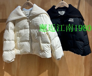 little moco童装25年冬款男女童短款大翻领羽绒服KBE4EIN005