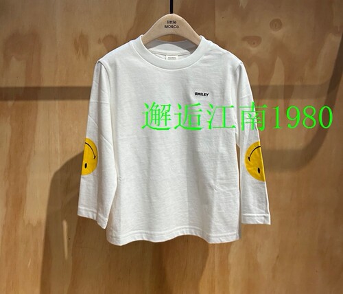 little moco童装25冬款男女童宽松印花长袖T恤KBE4TEE010