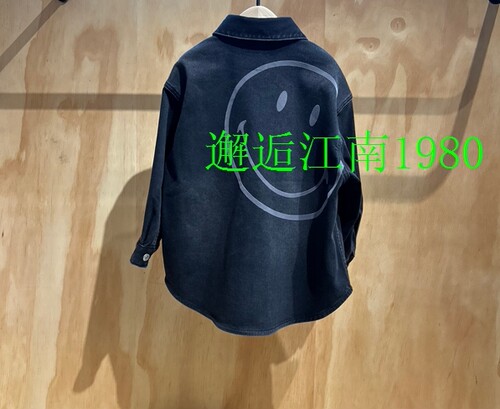 little moco专柜正品25年冬男女童翻领休闲牛仔外套KBE4SHT002