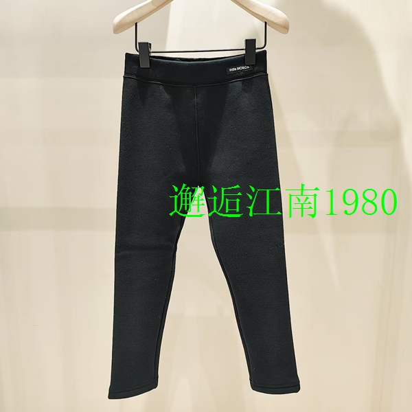 little moco专柜正品25年冬款女童弹加绒弹力打底长裤KBE4PAT027