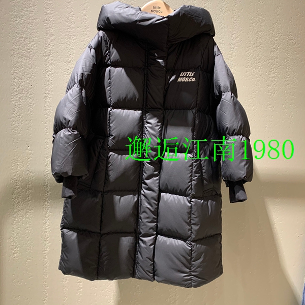 little moco专柜正品24年冬男女童中长款鹅绒羽绒服KBD4EINK02