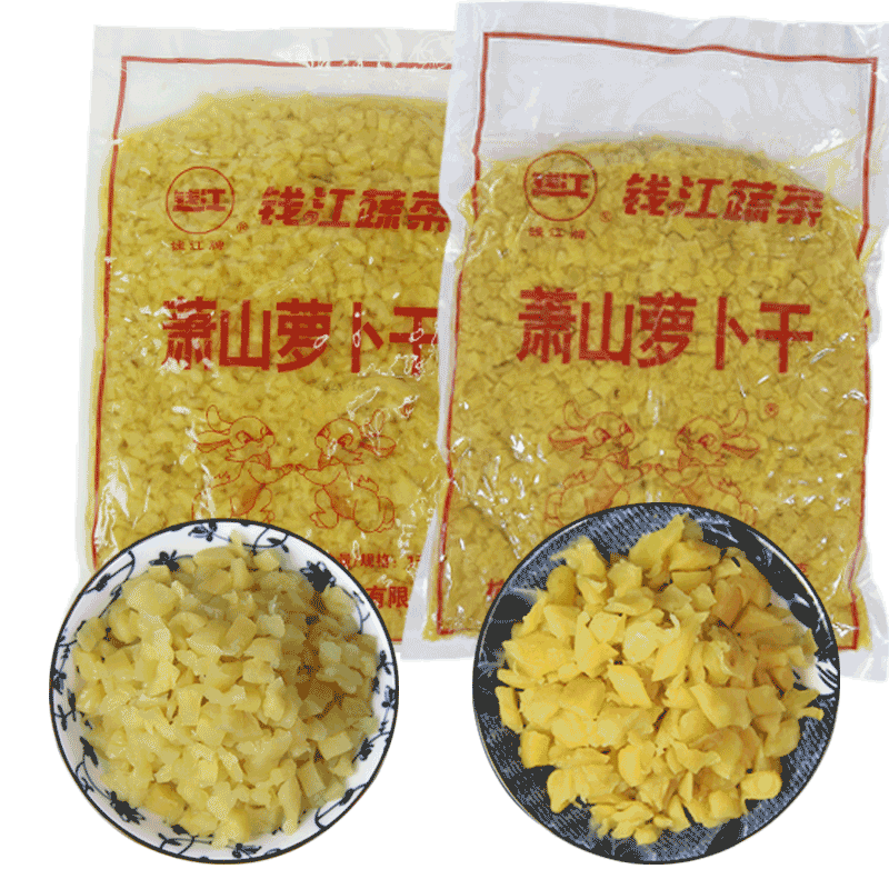 钱江萧山萝卜干特产甜萝卜脆萝卜碎粒丁下饭菜咸菜1000g*12包整箱
