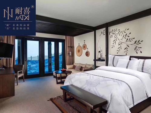 江苏耐喜品牌酒店布草四件套床单