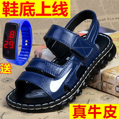 韩版夏季真皮12岁左右儿童凉鞋