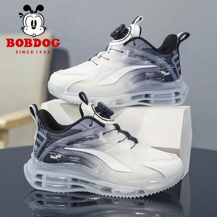 巴布豆男童春秋透气网面儿童运动鞋小学生中大童男孩子休闲跑步鞋