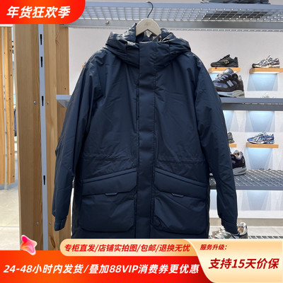 NewBalanceNB男士连帽中长款90鹅绒羽绒服加厚保暖外套NPE48091