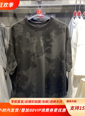 中国李宁25夏新款男子功夫系列满印舒适潮流运动短袖T恤AHSV499