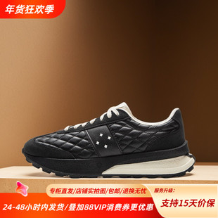 中国李宁25冬季新款轻舟牛皮革舒适潮流耐磨低帮运动鞋AZGV211