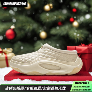 中国李宁25冬新款男女云游SNOW一脚蹬加绒低帮生活休闲鞋AZGV185