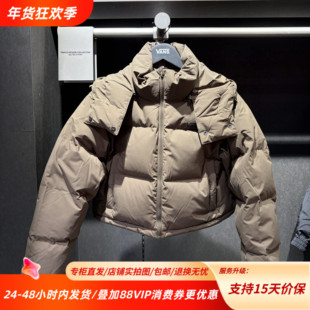 Vans范斯25冬季新款纯色连帽80灰鸭绒短款运动羽绒服VN000QS4EMP