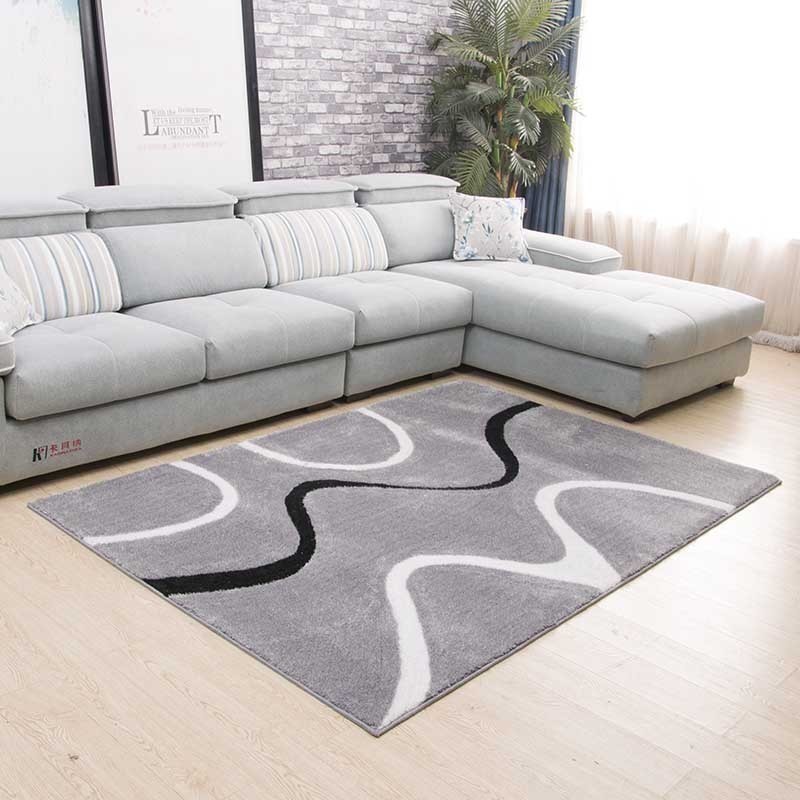 地毯客厅北欧现代简约沙发茶几毯卧室房间加厚加密床边毯长毛定制