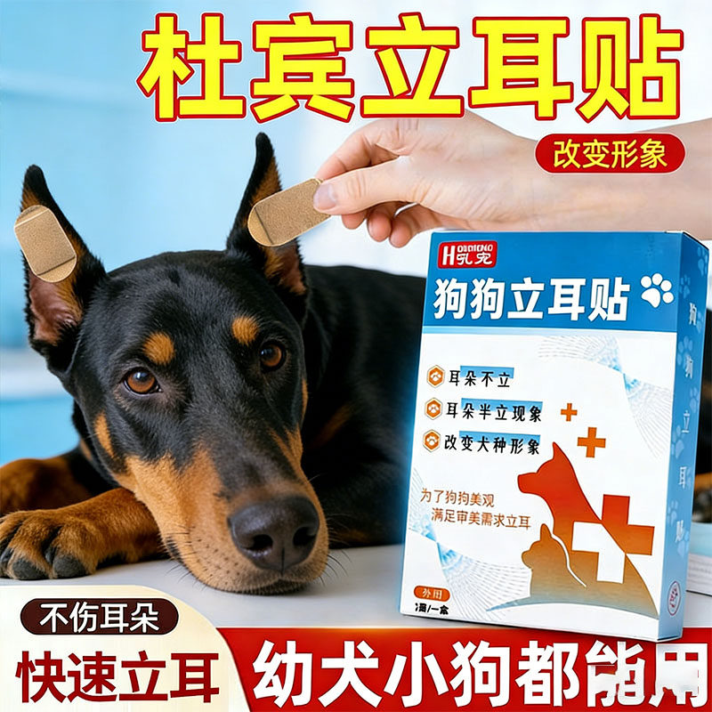 狗狗立耳贴迷你杜宾立耳器小狗专用立耳神器辅助器耳朵固定竖耳