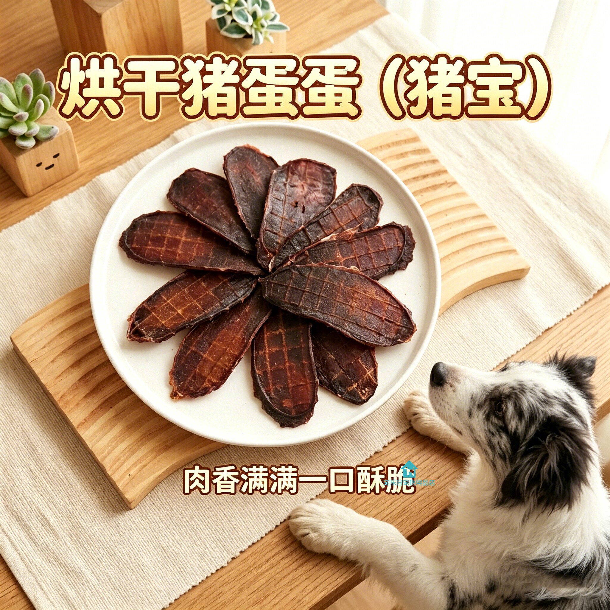 边牧专用狗狗零食猪蛋蛋磨牙棒小狗猪宝片狗磨牙冻干宠物肉干食物