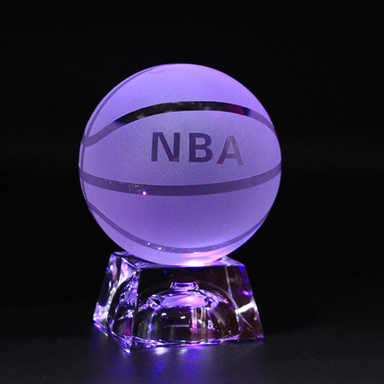 NBA水晶篮球摆件生日礼物送男生男友生日礼物实用惊喜 神秘创意