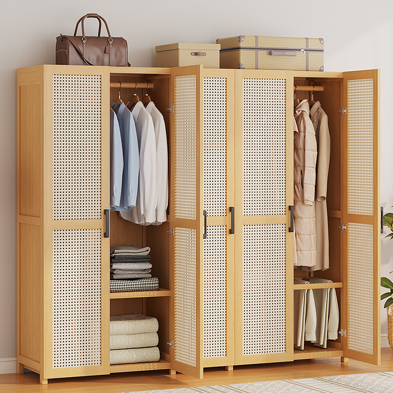 家用卧室简易衣柜挂衣区多衣帽间出租屋组装收纳衣橱多功能衣帽架