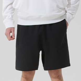 正品ADIDAS阿迪达斯夏新款男经典纯色简约运动休闲针织短裤IX1247