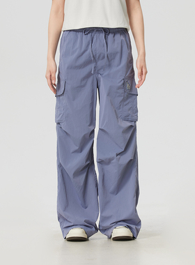 冬季新款正品MLB简约透气百搭直筒女运动休闲梭织长裤3FWPB0663