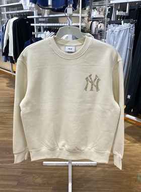 新款正品MIB简约字母男女抓绒运动休闲圆领卫衣套头衫3AMTM0946