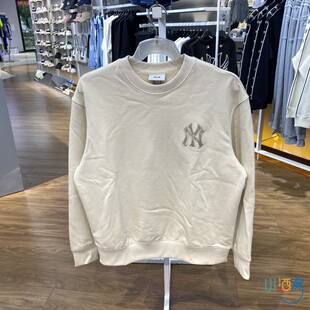 正品MLB简约LOGO舒适百搭男女运动休闲圆领卫衣套头衫3AMTM1044