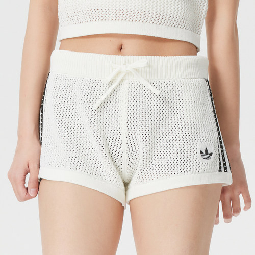 正品ADIDAS阿迪达斯三叶草女简约刺绣LOGO百搭运动休闲短裤KC6477