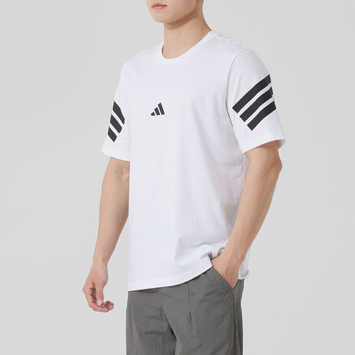 正品ADIDAS阿迪达斯男经典简约休闲纯棉运动圆领短袖T恤JD4880