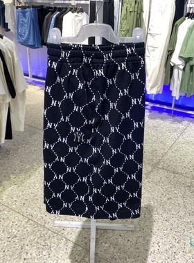 2025夏新款正品MLB男女时尚纯棉透气休闲运动针织短裤3ASPM0153