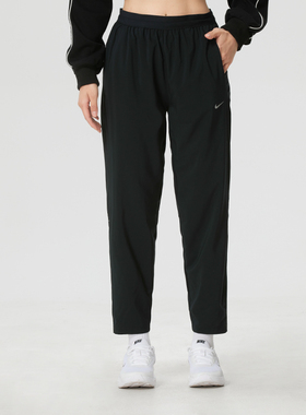 新款正品NIKE耐克女简约百搭户外速干运动休闲梭织长裤HV5765-010