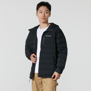 正品哥伦比亚Columbia男款连帽百搭保暖运动休闲羽绒服WE1852010