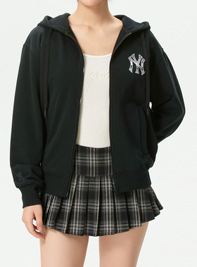 春季新款正品MLB防风保暖连帽时尚男女运动休闲夹克外套3ATRM0261