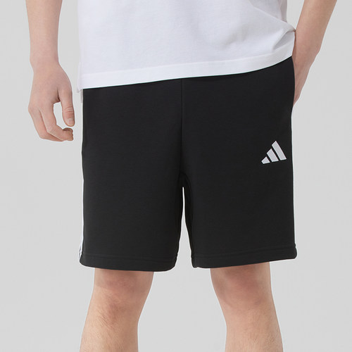正品ADIDAS阿迪达斯男夏新款简约舒适透气休闲运动针织短裤JE6414