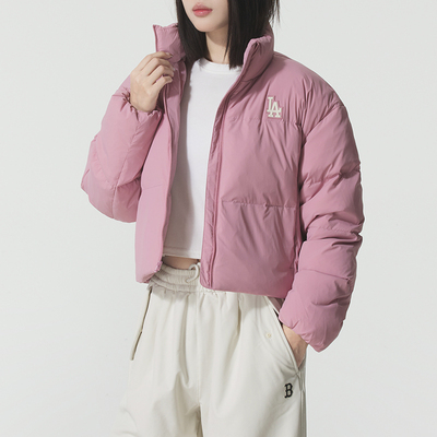 冬季正品MLB女款上衣NY小标户外宽松休闲运动立领短款羽绒服外套