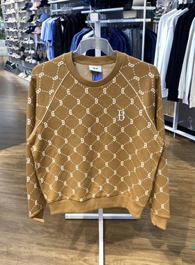 正品MLB男女2025春新款时尚百搭舒适潮流圆领长袖卫衣3AMTM0151