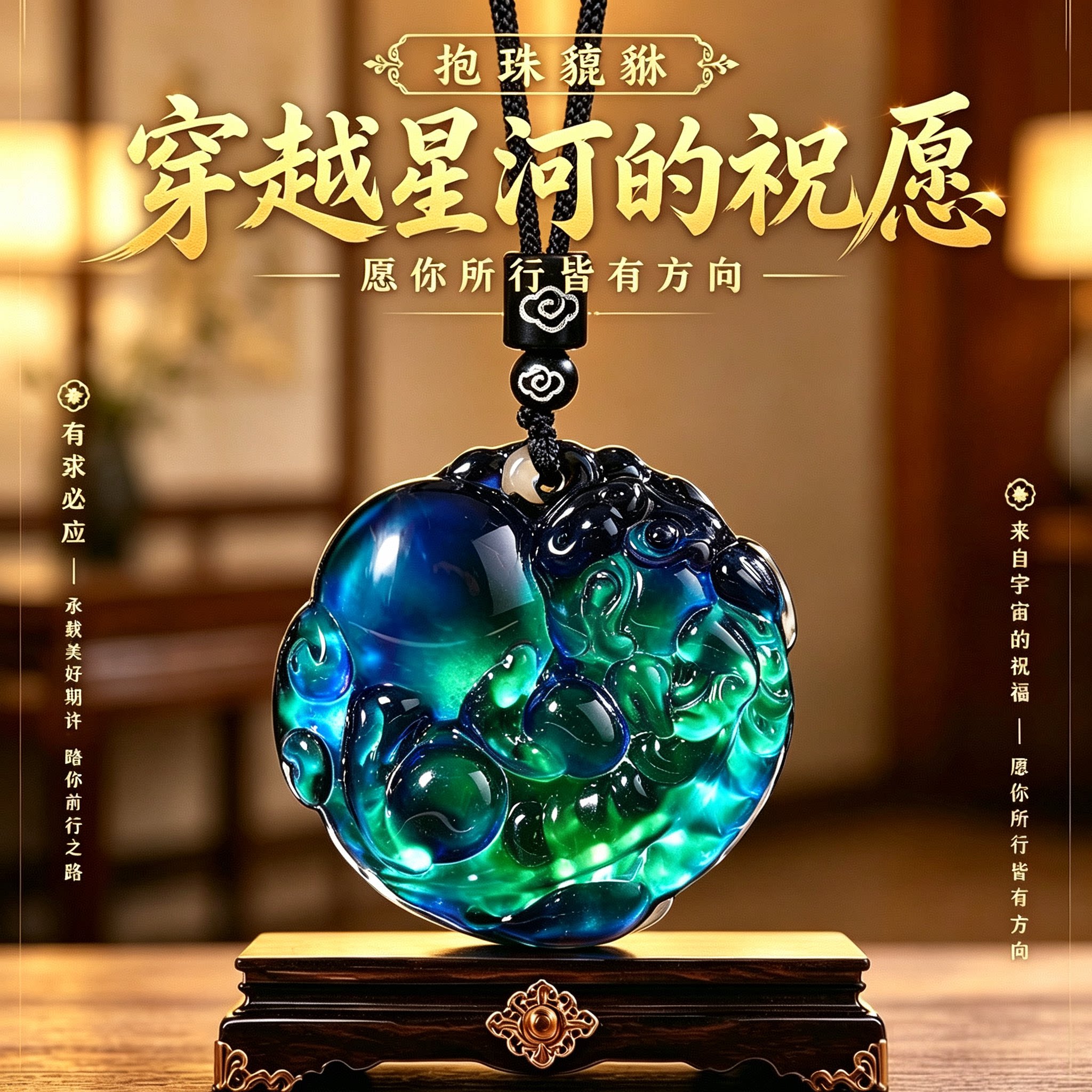 【师傅推荐】貔貅招运进财有求必应项链男女可变色温变色换吊坠