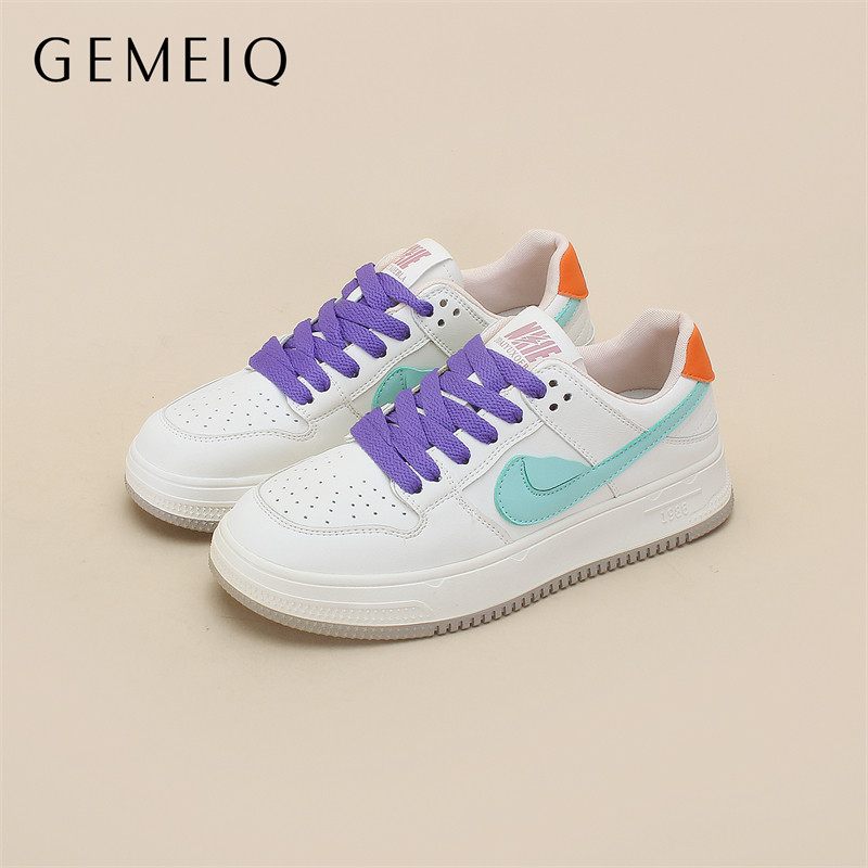 戈美其鞋子女款春季2026新款爆款学生平底小白鞋休闲板鞋滑板女鞋