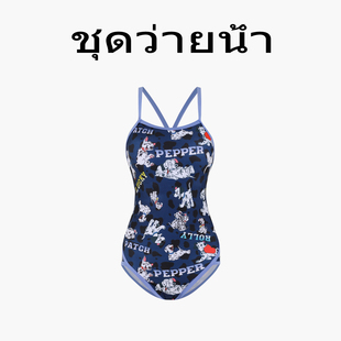 Naga swim泰式设计新款泳衣女士连体竞速保守遮肚显瘦游泳馆专用