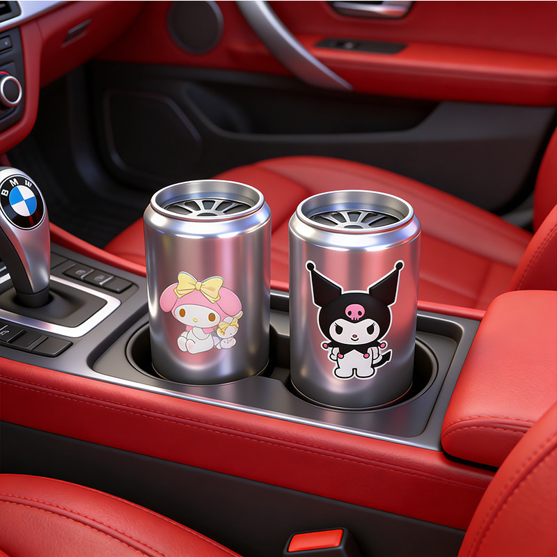 Hellokitty铝合金车载香皂香薰空盒肥皂香水盒空散发器散味香皂盒