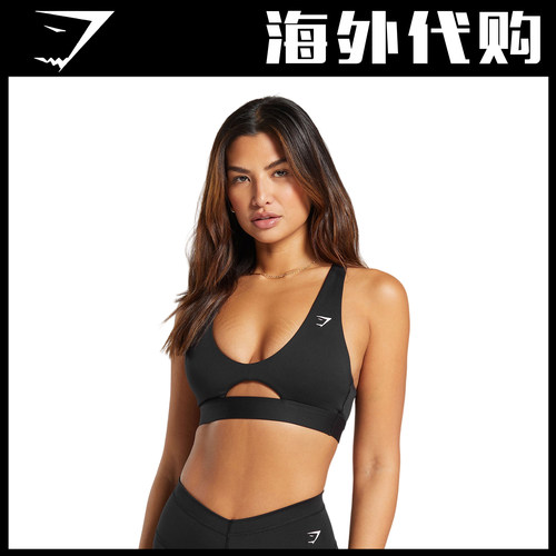 英国Gymshark Peek A Boo镂空运动内衣bra女工字美背撸铁健身文胸