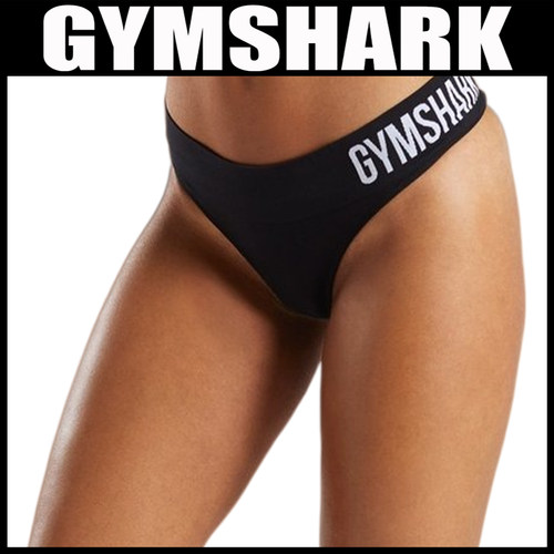 英国GYMSHARK鲨鱼高腰丁字内裤女无痕健身瑜伽T裤纯棉运动三角裤