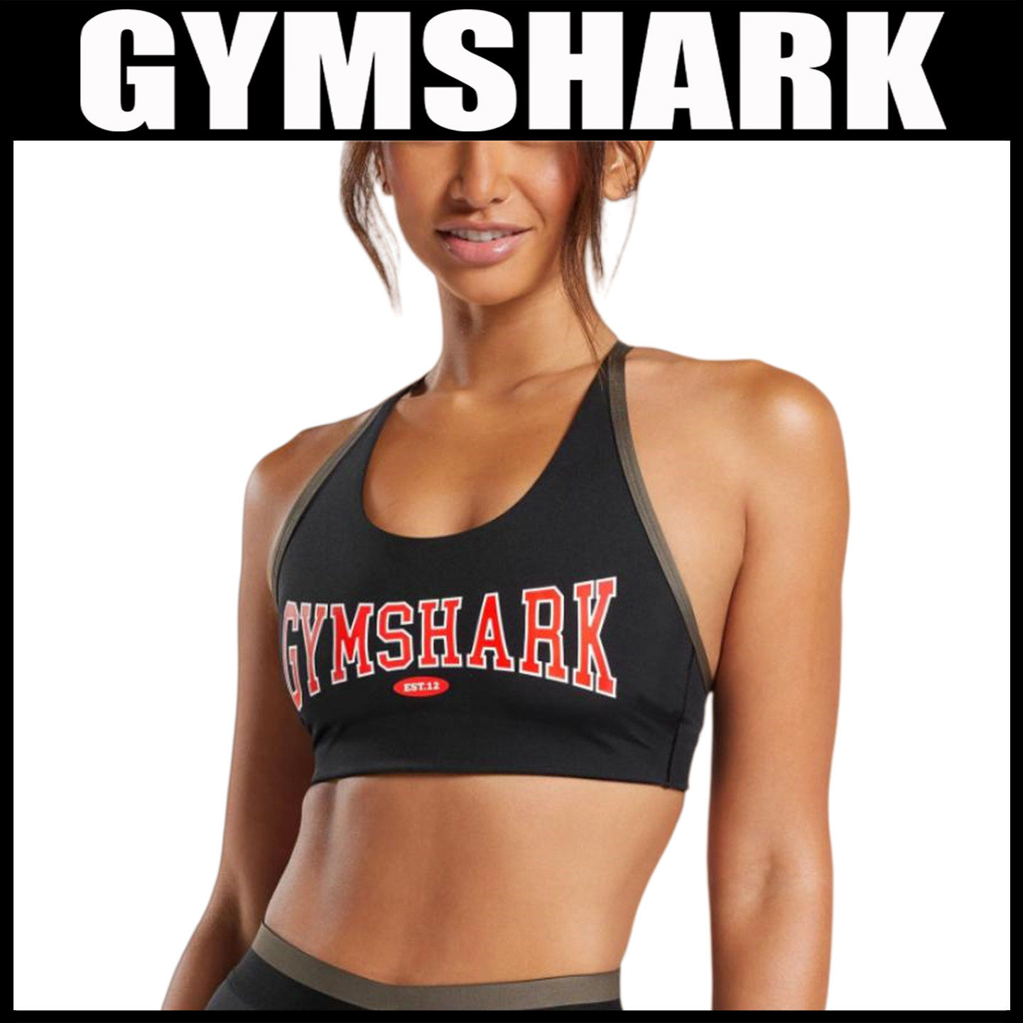 英国Gymshark Phys Ed鲨鱼短款运动文胸瑜伽上衣外穿跑步健身衣女图片