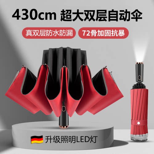 特大430cm伞面 高亮LED灯 双层防漏布