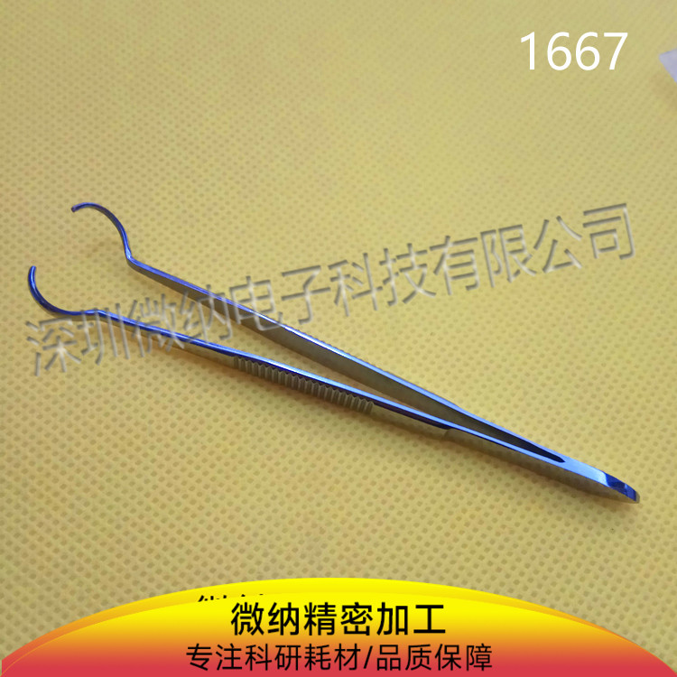 美国进口扫描电镜凹槽钉型样品台专用镊子 SEM扫描电镜样品台钳子