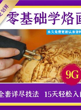 烙画视频教程技法教学书入门基础全套南阳烙画工具葫芦图案山水