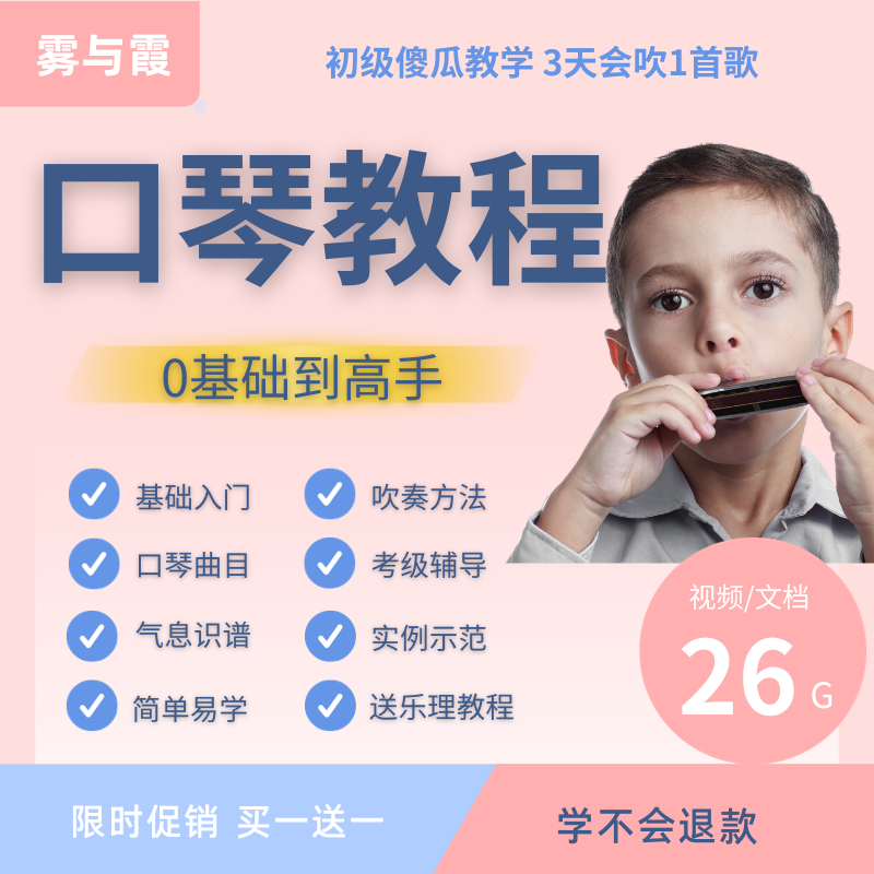 口琴教学全套教程视频讲座合集布鲁斯十孔乐理入门课程新手初自学