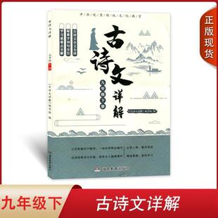 （正版）古诗文详解初中九年级下册中华优秀传统文化湖南教育出版社初中古代诗歌散文配套教辅学生用书古诗文详解9九年级下册