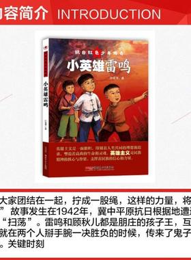 （正版）小英雄雷鸣 抗日红色少年传奇 许诺晨儿童文学小学生红色经典书籍爱国主义教育儿童书籍小学生课外阅读三年级四年级儿童故