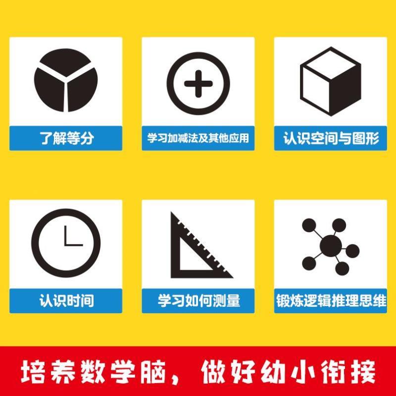 （正版）超有趣的数学思维机关书翻翻小学生数学专项训练认识人民币时间测量空间与图形加减法混合运算幼儿园早教一二年级数学神器