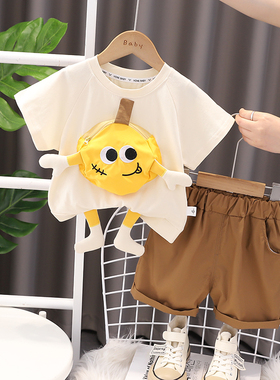 男童夏季短袖套装痞帅小童装儿童衣服夏天婴儿男孩宝宝夏装两件套