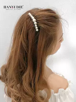Bangle comb back of the head hairclip Net red hairclip female adult foreign school female inverted clip non-slip hair jewelry pearl comb