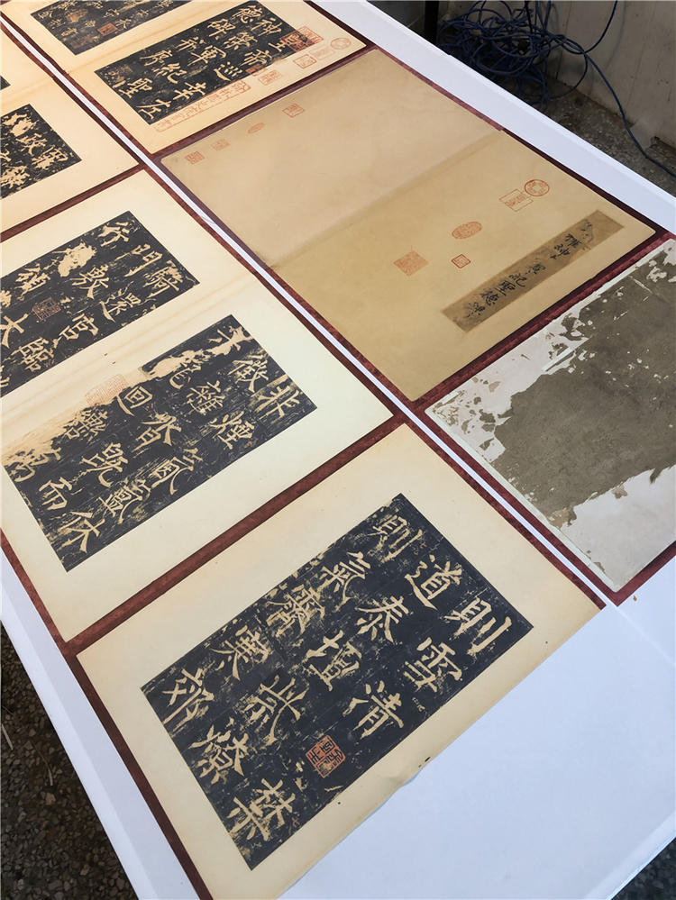唐 柳公权楷书 神策军碑 宋拓孤本 上下两卷高清微喷复制长卷字帖