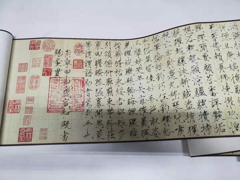 赵佶宋徽宗瘦金体毛笔楷书字帖宋徽宗千字文宋微宗彩色原贴微喷